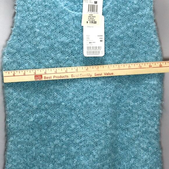 Escada Sport Boucle Knit Sleeveless Top Blue NWT Size M - Picture 3 of 4